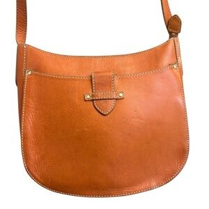 Frye brown tan leather Olivia crossbody messenger bag
